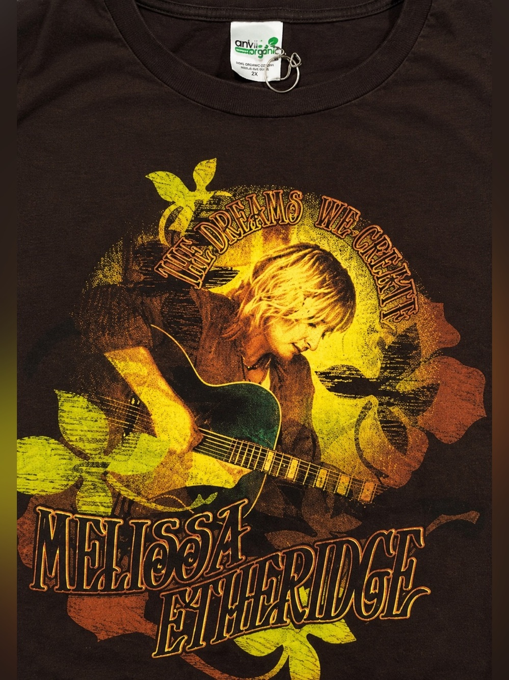 Melissa Etheridge 2008 Dreams We Create Tour T Shirt Anvil Organic 2X Concert